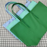 Tote tas met grote capaciteit voor dames - Macaron kleuren waterdichte coating PVC handtas met rits