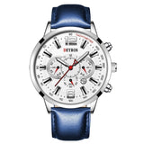 Stainless Steel Sports Watch for Men - Quartz Wristwatch Calendar Luminous Clock Steel