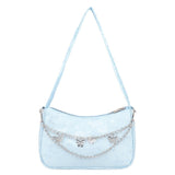 Women's Luxury Designer Handbag - Retro Ladies Shoulder Baguette Bag Nylon Purse