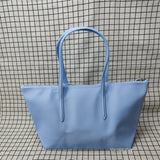Tote tas met grote capaciteit voor dames - Macaron kleuren waterdichte coating PVC handtas met rits