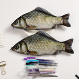 Funny Salted Fish Pencil Case - Pouch for Teen Boys Girls School Students Children 15 Pens