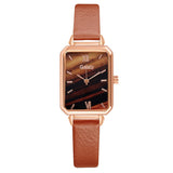 Luxe vierkant horloge voor dames - armband met quartz wijzerplaat