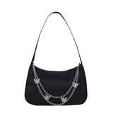 Women's Luxury Designer Handbag - Retro Ladies Shoulder Baguette Bag Nylon Purse