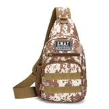KLATSCHE. Camouflage-Schulter-Umhängetasche für Männer – Brust-Schulsport-Reise-Kurier-Rucksack