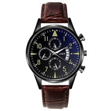 Stijlvol luxe horloge voor heren - Lichtgevende quartz horloge lederen band met kalender