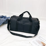 Outdoor Waterproof Nylon Sports Gym Bag for Women with Shoes Compartment - Training Fitness Travel Handbag