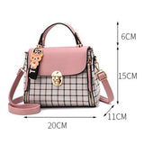 Koreaanse mode geruite tas voor dames - schouderpakket Crossbody handtas portemonnee