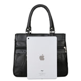 Leren handtas met handvat voor dames - Designer schoudertas met patchwork crossbody