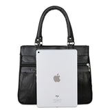 Leren handtas met handvat voor dames - Designer schoudertas met patchwork crossbody