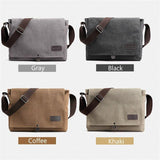 Canvas Crossbody Schoudertas voor Heren - Modieuze Casual Flap Satchel