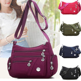 Multifunctional Crossbody Shoulder Bag For Women - Waterproof Messenger Handbag Oxford Nylon