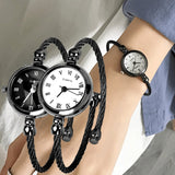 Exquisite Vintage Retro Uhr für Damen - Elegante modische Armbanduhr aus Edelstahl