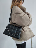Luxury Flap Shoulder Bag with Chain for Women - Fashion PU Leather Purse Handbag Classic