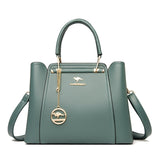 Soft Leather Handbag for Women - Luxury Designer 3 Layer Shoulder Crossbody Bag
