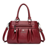 Vintage handtas met handvat voor dames - Leren designer draagtas