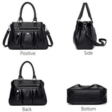 Vintage handtas met handvat voor dames - Leren designer draagtas