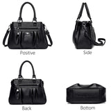 Vintage handtas met handvat voor dames - Leren designer draagtas