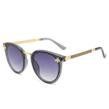 Vintage Bee-zonnebril voor dames - Retro-bril met kleurovergang Eyewear UV400 Driving Shades