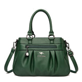 Vintage handtas met handvat voor dames - Leren designer draagtas