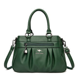 Vintage handtas met handvat voor dames - Leren designer draagtas