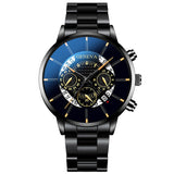 Klassiek horloge voor heren - Quartz stalen riem Luxe horloge Kalender Zakelijk