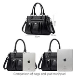 Vintage handtas met handvat voor dames - Leren designer draagtas