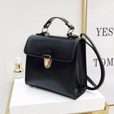 Small Crossbody Bag for Women with Clasp - PU Leather Shoulder Handbag Purse