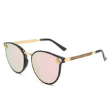 Vintage Bee-zonnebril voor dames - Retro-bril met kleurovergang Eyewear UV400 Driving Shades