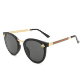 Lunettes de soleil abeille vintage pour femme - Lunettes rétro dégradées UV400 Driving Shades