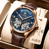 Luxe horloge voor heren - dubbele vliegwiel mechanische klok
