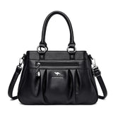 Vintage handtas met handvat voor dames - Leren designer draagtas