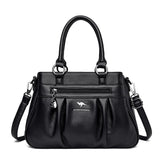 Vintage handtas met handvat voor dames - Leren designer draagtas