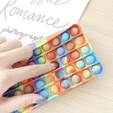 Antistress Pop It Fidget Pencil Case - Sensory Silicone Toy Bubble Storage Bag For Children Kids Large Pops Its