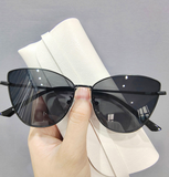 Cat Eye Sunglasses for Women - Vintage Design Metal Frame Glasses