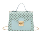 Luxuriöse Umhängetasche mit Goldkette - Crossbody Small Square Clutch Handtasche