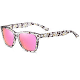 Lunettes de soleil polarisées pour femmes - Lunettes miroir UV400 Square Frames Shades Eyewear