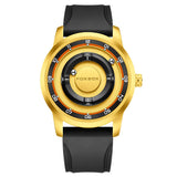 FOXBOX Watch for Men - Floating Magnetic Pointer Free Ball Bearing Wristwatch