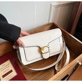 Pure Color Simple Square Purse - Multi-Layer Commuting Minimalist Shoulder Bag