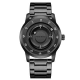 FOXBOX Watch for Men - Floating Magnetic Pointer Free Ball Bearing Wristwatch