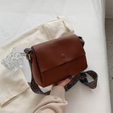 Solid Leather Crossbody Bag for Women - Shoulder Tote Handbag Purse