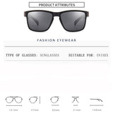 Unisex Polaroid Sunglasses - Square Vintage Glasses Polarized