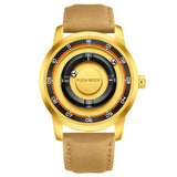 FOXBOX Watch for Men - Floating Magnetic Pointer Free Ball Bearing Wristwatch