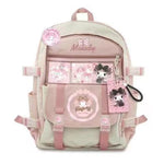 Cartoon Anime Backpack for Girls - Waterproof Laptop School Bag
