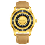 FOXBOX Watch for Men - Floating Magnetic Pointer Free Ball Bearing Wristwatch