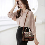 Luxury Fashion Bag - PU Leather Retro Print Crossbody Shoulder Bag Women Girls