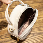 Women's Bag Summer New Sweet Girl Series Small Round Bag Lingge Embroidered Thread Small Bag Single Shoulder Bag Crossbody Bag