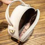 Women's Bag Summer New Sweet Girl Series Small Round Bag Lingge Embroidered Thread Small Bag Single Shoulder Bag Crossbody Bag