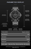 FOXBOX Watch for Men - Floating Magnetic Pointer Free Ball Bearing Wristwatch