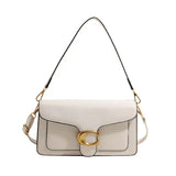 Pure Color Simple Square Purse - Multi-Layer Commuting Minimalist Shoulder Bag