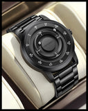 FOXBOX Watch for Men - Floating Magnetic Pointer Free Ball Bearing Wristwatch